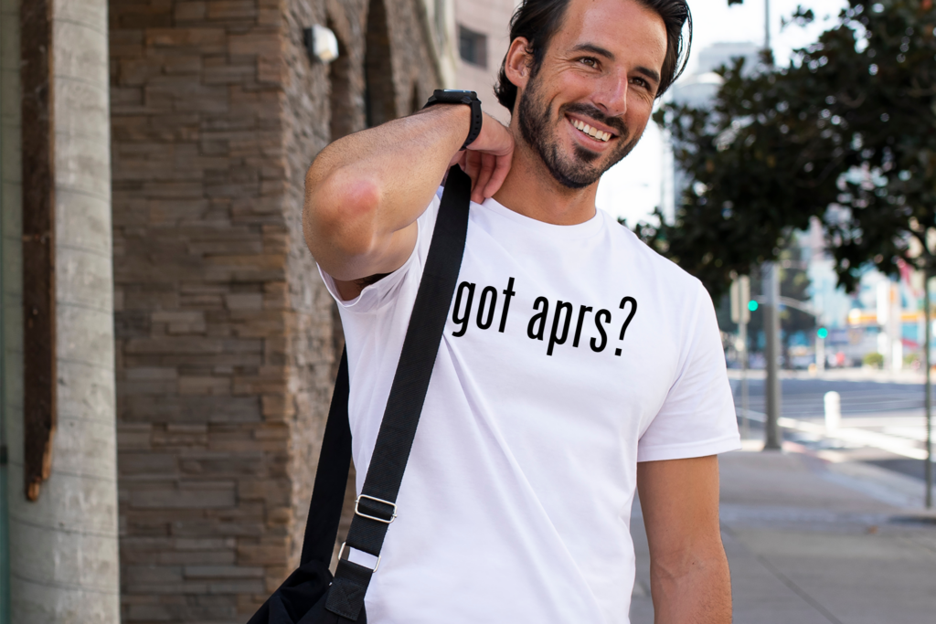 This "Got APRS" Red T-Shirt is available in the swag shop.