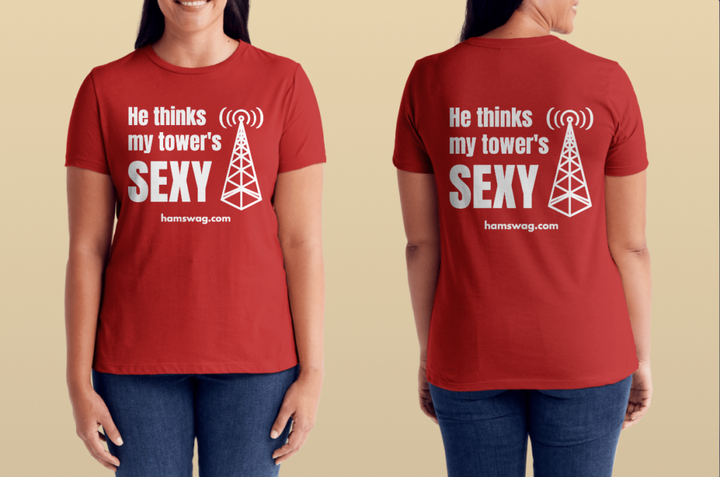 This "He Thinks" Red T-Shirt is available in the swag shop.